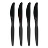 Perk Heavyweight Plastic Cutlery, Knives, Black, PK100, 100PK PK56393